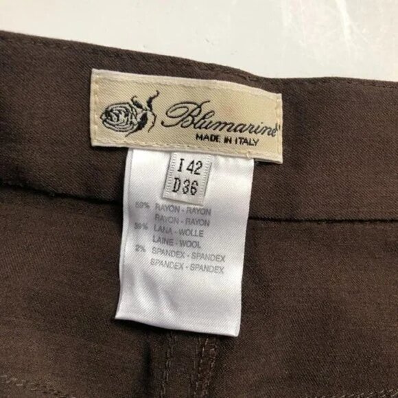 Blumarine Italy Brown Skirt with Back Peplum (42) Medium - Picture 4 of 4